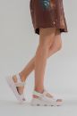 Kadın Kalın Taban Spor Sandalet BEYAZ BEJ HSN2323527